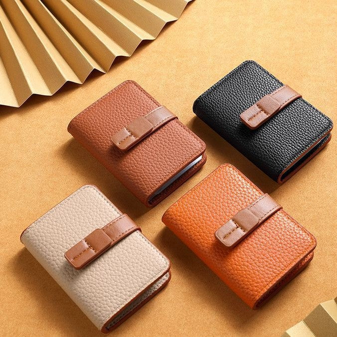 Textured Leather Cardholder Wallet Kalsten