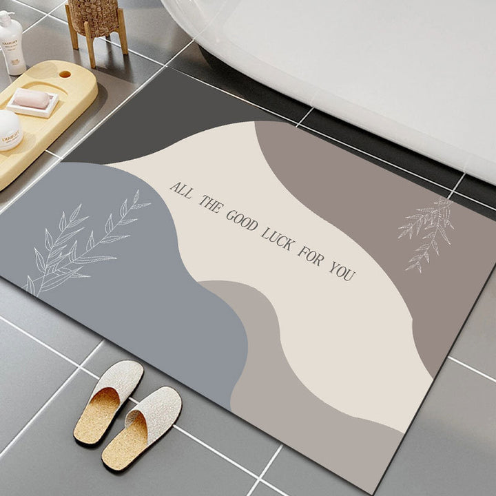 Geometric Patterned Non-Slip Bathroom Mat