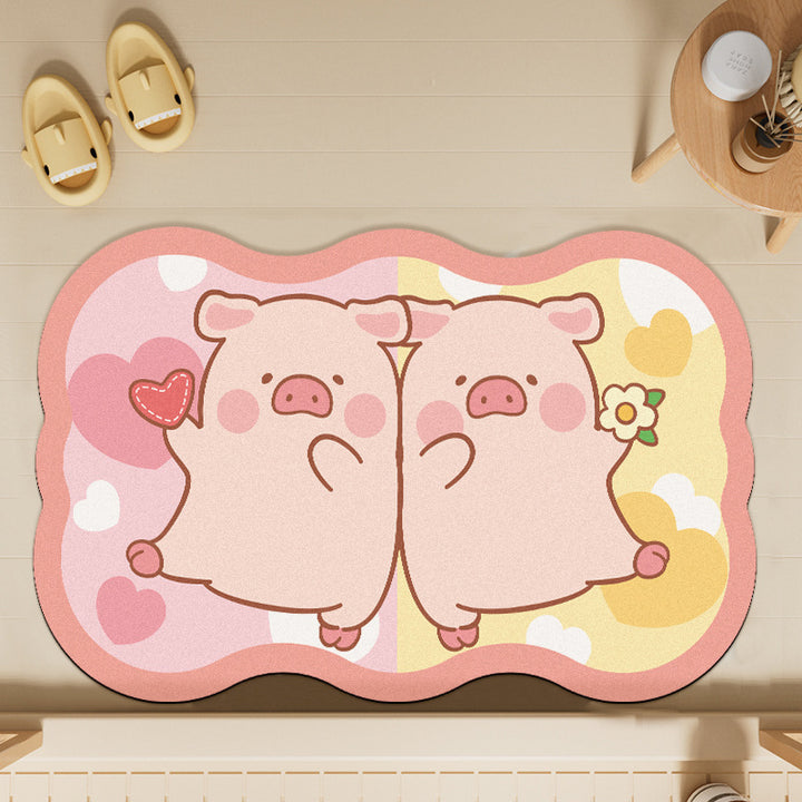 Whimsical Fruit-Shaped Bath Mat