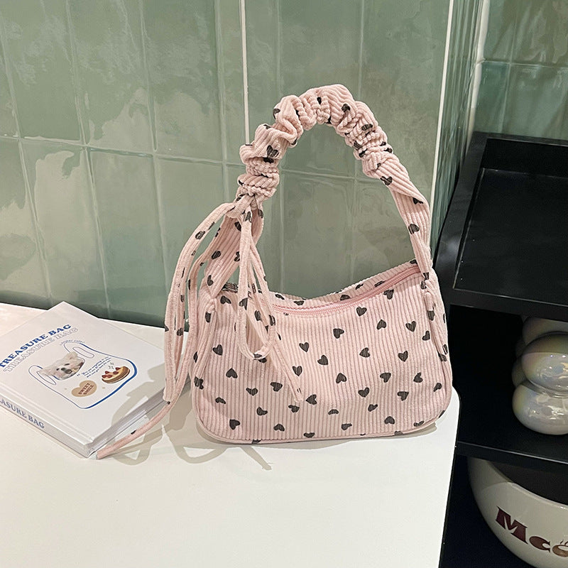 Charming Heart-Patterned Handbag