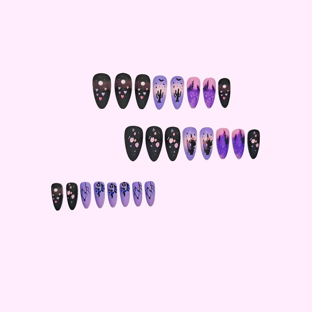 Gothic Desert Scene Nail Art Set
