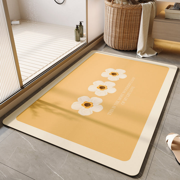 Decorative Floral Bath Mat Kalsten