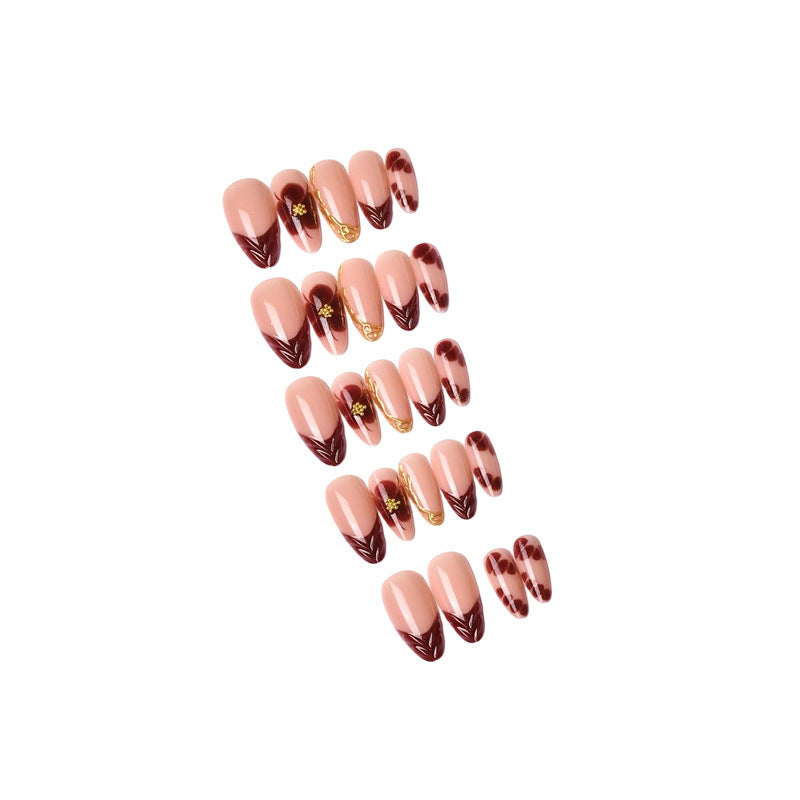 Artistic Floral Press-On Nail Set Kalsten