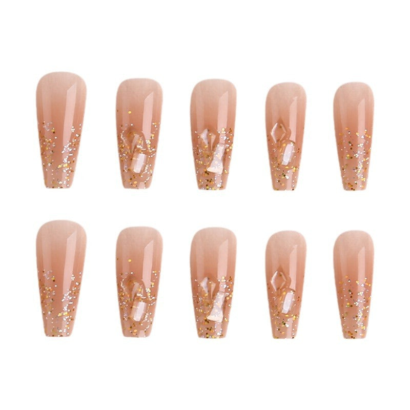 Artificial nails with glamorous glitter accents Kalsten