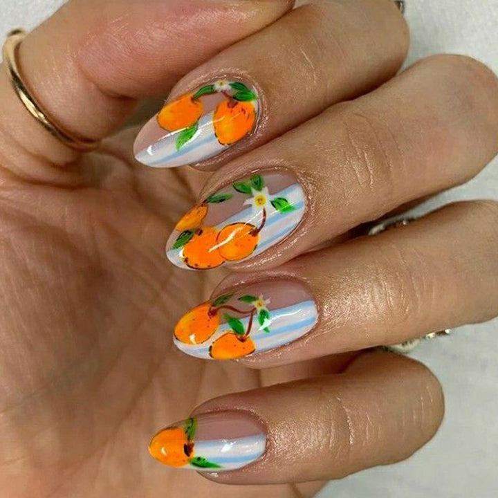 Floral Fruit-Themed Nail Art Set