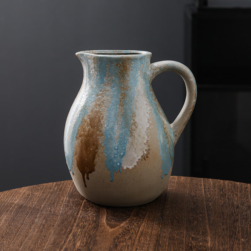 Artistic Abstract Ceramic Pitcher