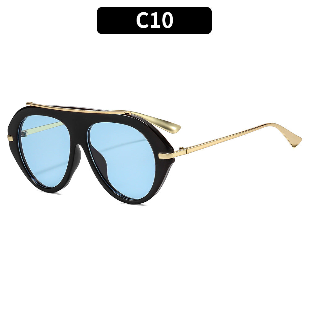Retro-Inspired Oversized Shield Sunglasses
