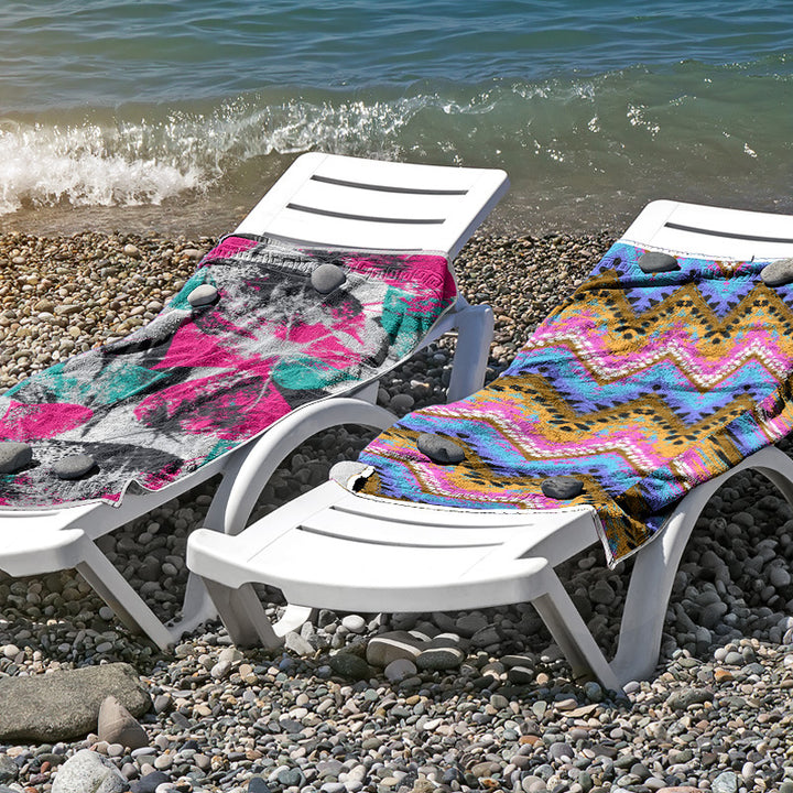 Beach towel made of skin-friendly microfiber with a creative pattern mix Kalsten