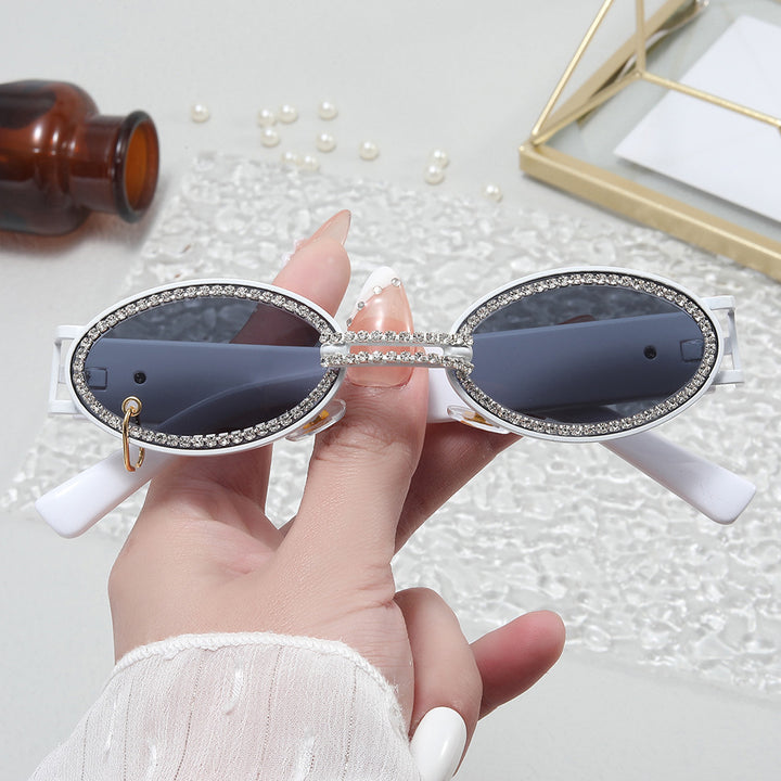 Women extravagant fashionable sunglasses with rhinestone-adorned frame Kalsten