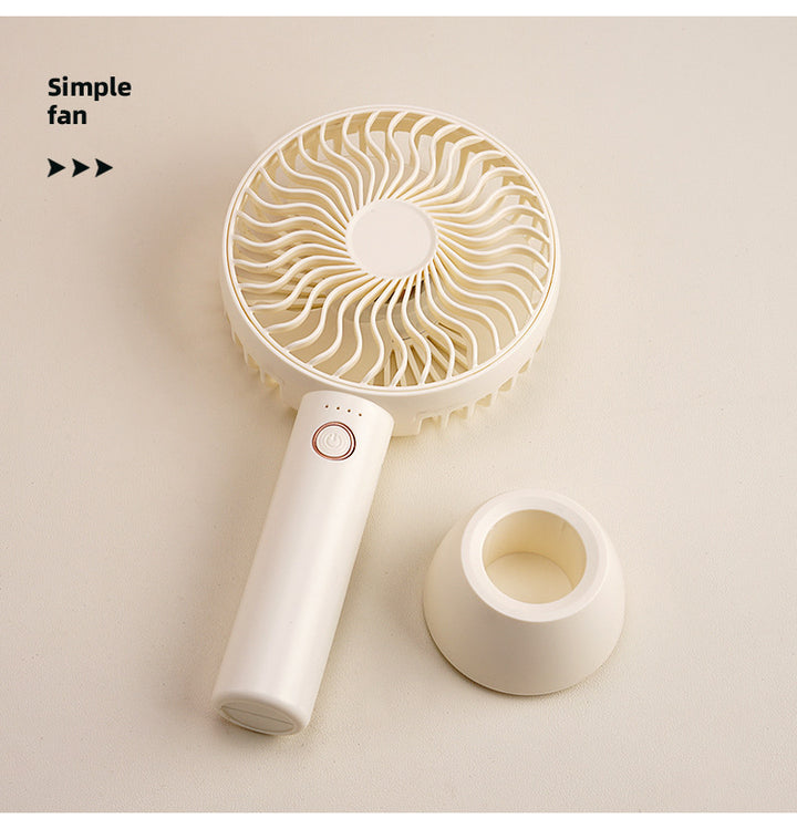 Women's Portable Hand Fan with Ergonomic Handle and Integrated Stand Function Kalsten