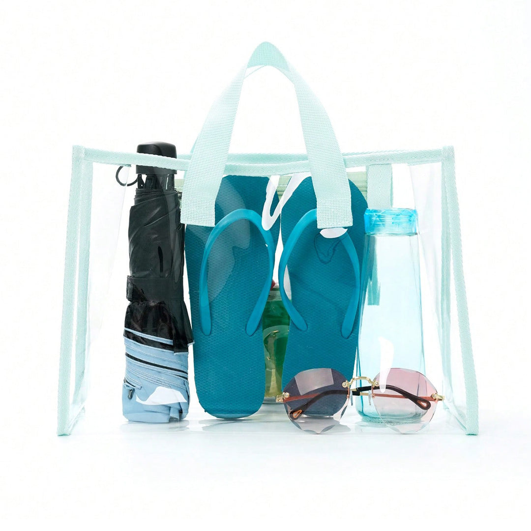 Transparent Beach Bag with Multiple Inner Compartments Kalsten