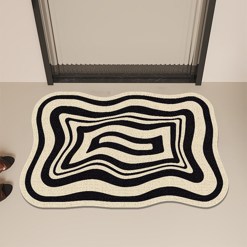 Modern Abstract Contoured Floor Mat