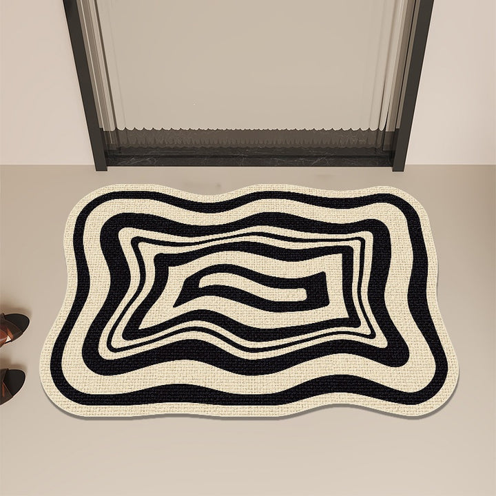 Modern Abstract Contoured Floor Mat