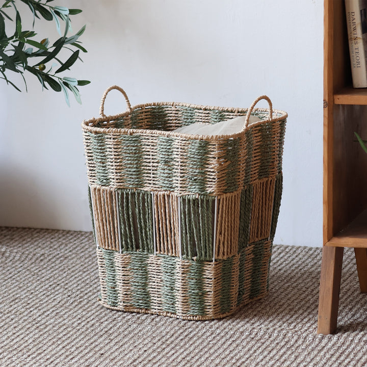 Handcrafted storage basket made of natural materials Kalsten