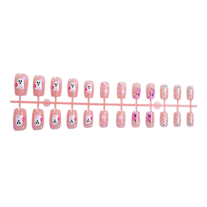 Acrylic nail set with creative animal and flower designs Kalsten