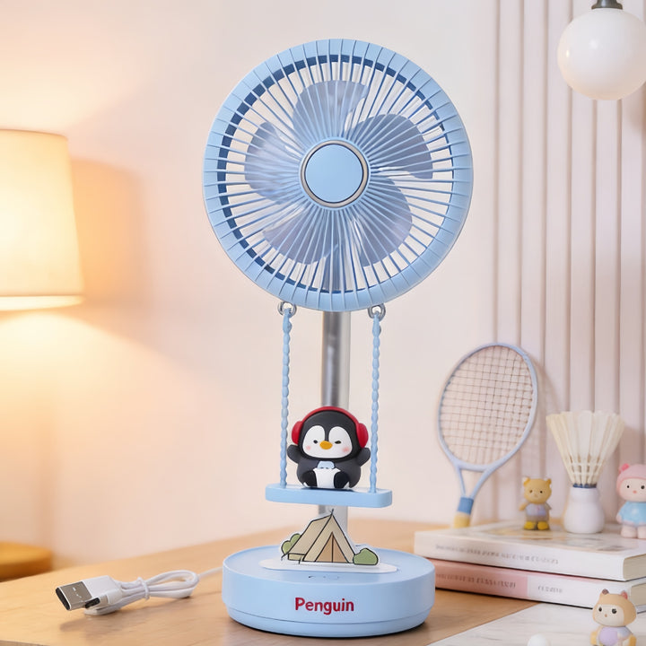 Ladies Creative Table Fan with Integrated Animal Motif Kalsten