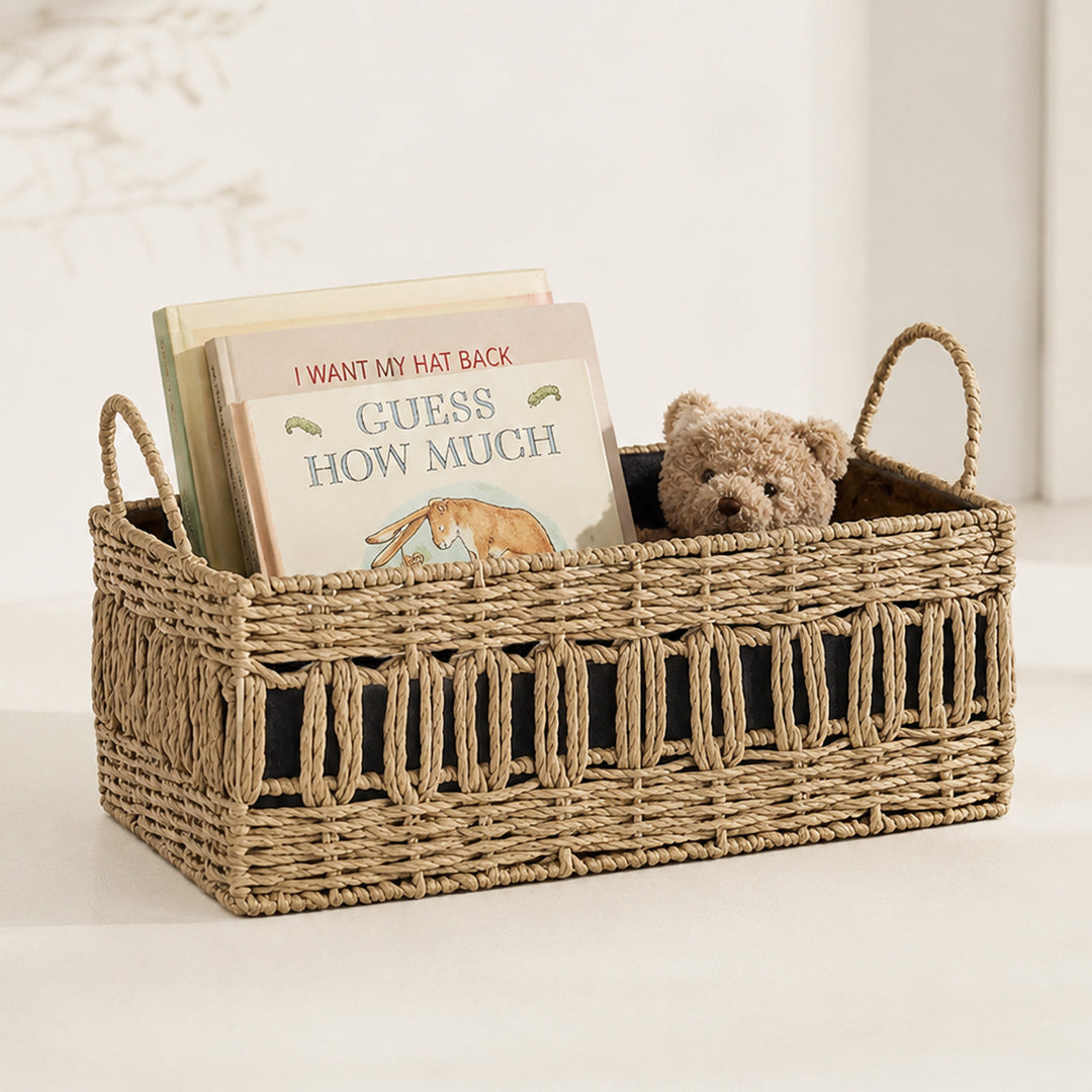 Versatile storage basket made of natural material Kalsten
