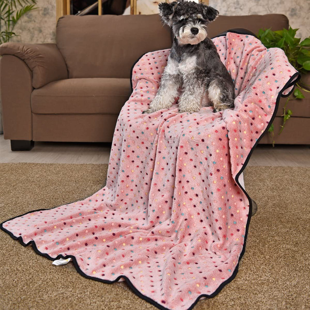 Ladies Cozy Microfiber Blanket with Playful Pattern Kalsten