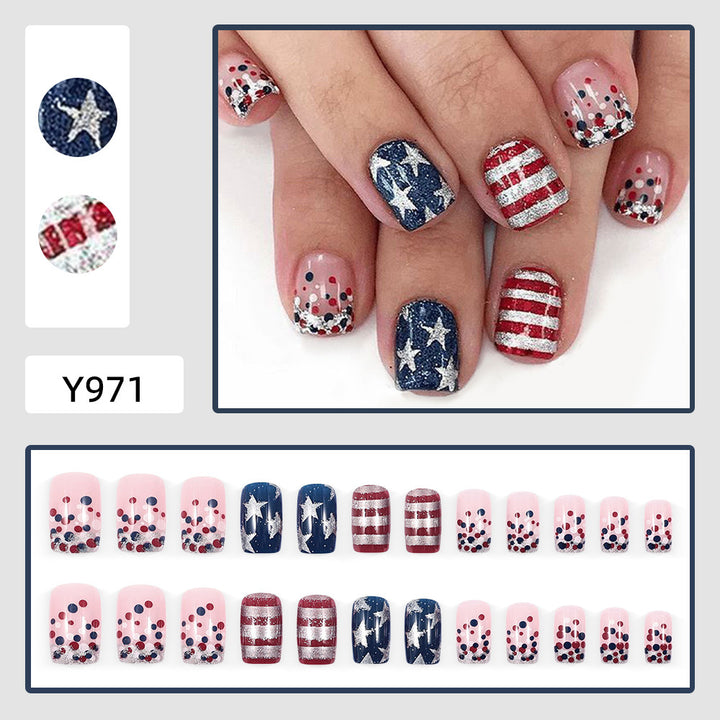 Artificial nails with patriotic motif Kalsten
