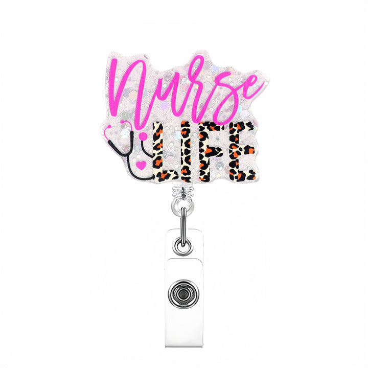 Expandable badge holder with anatomical heart pendant