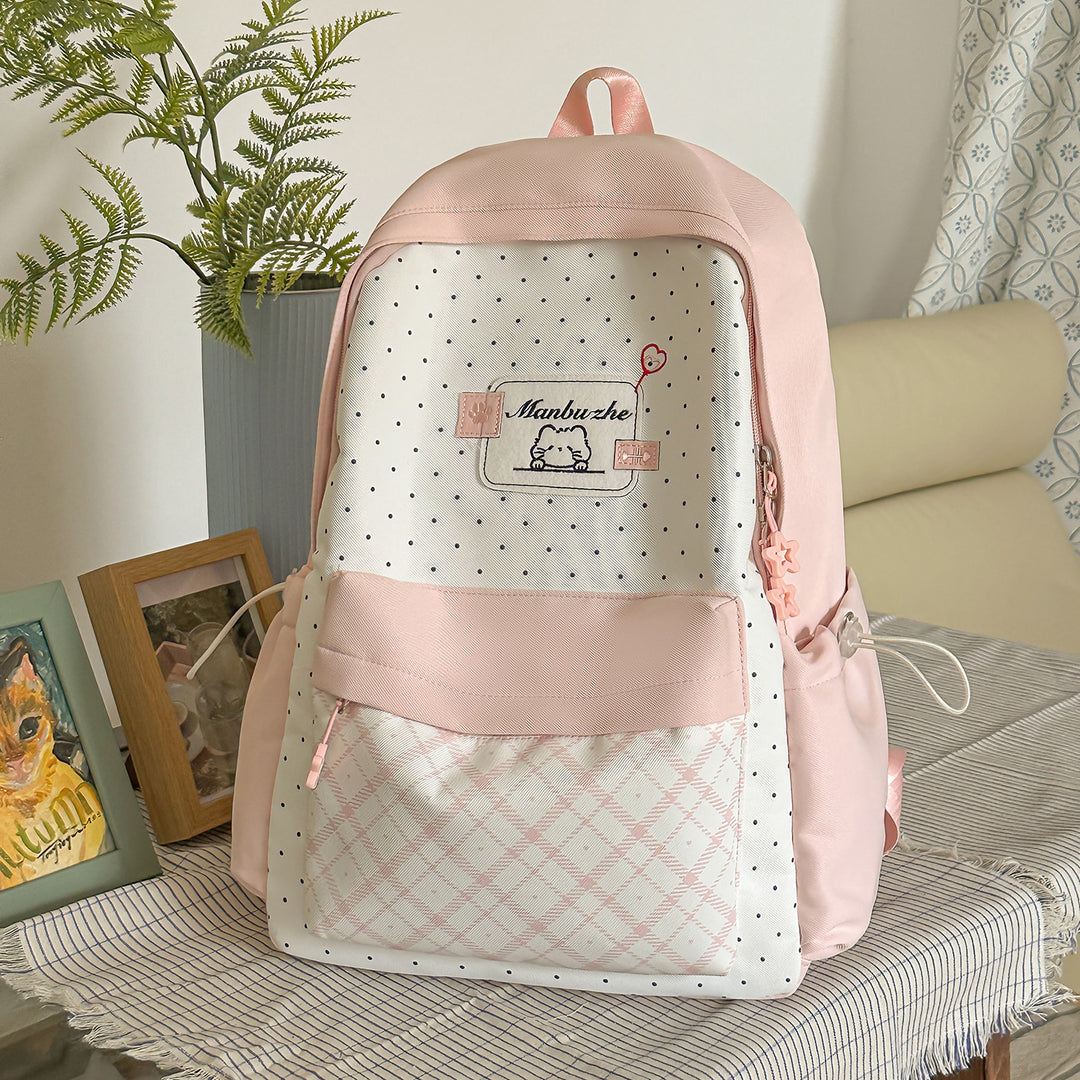 Playful Character-Embellished School Backpack Kalsten
