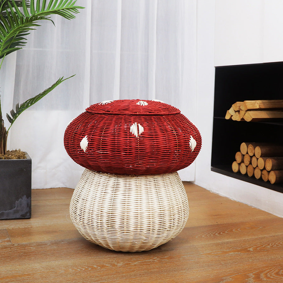 Playful storage stool in mushroom design Kalsten