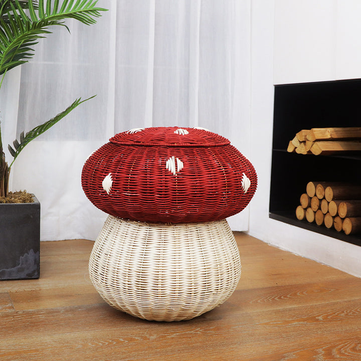 Playful storage stool in mushroom design Kalsten