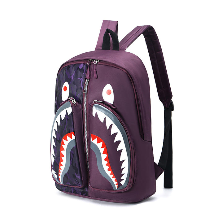 Shark-Themed Cartoon Backpack
