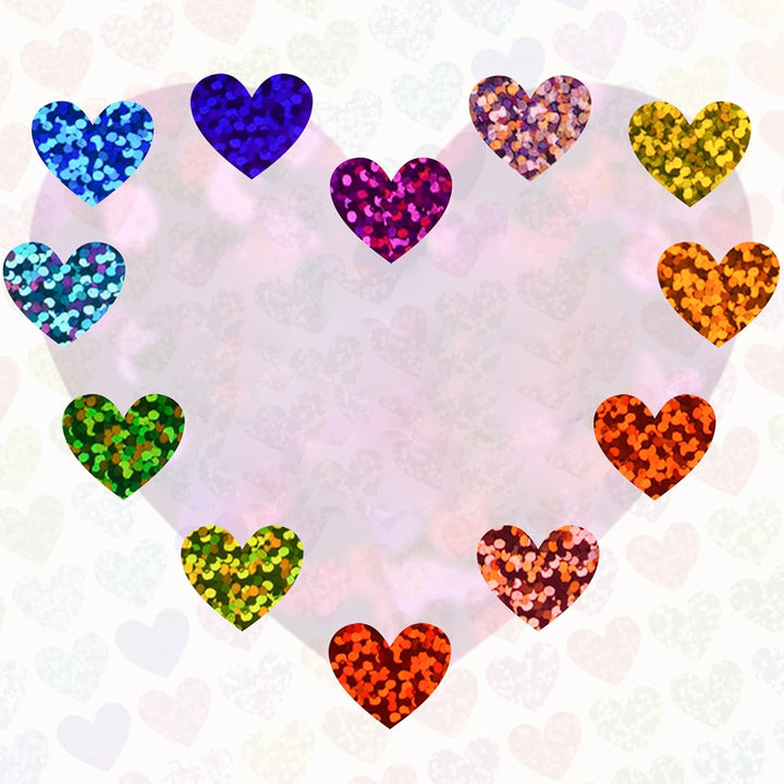Glitter Heart Sticker Set Kalsten