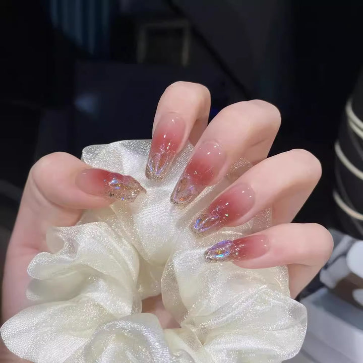 Glitzy Ombré Press-On Nail Tips Kalsten