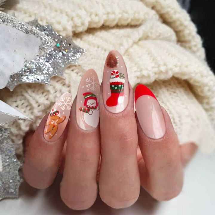 Festive Holiday-Themed Press-On Nails Kalsten