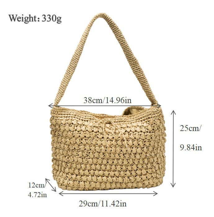 Spacious macramé bag with wide straps Kalsten