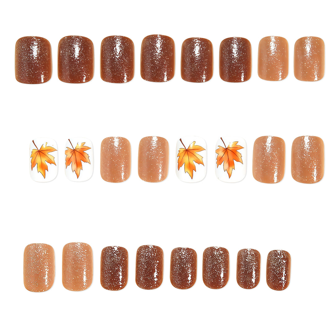 Autumn Leaf Press-On Nail Art Kalsten