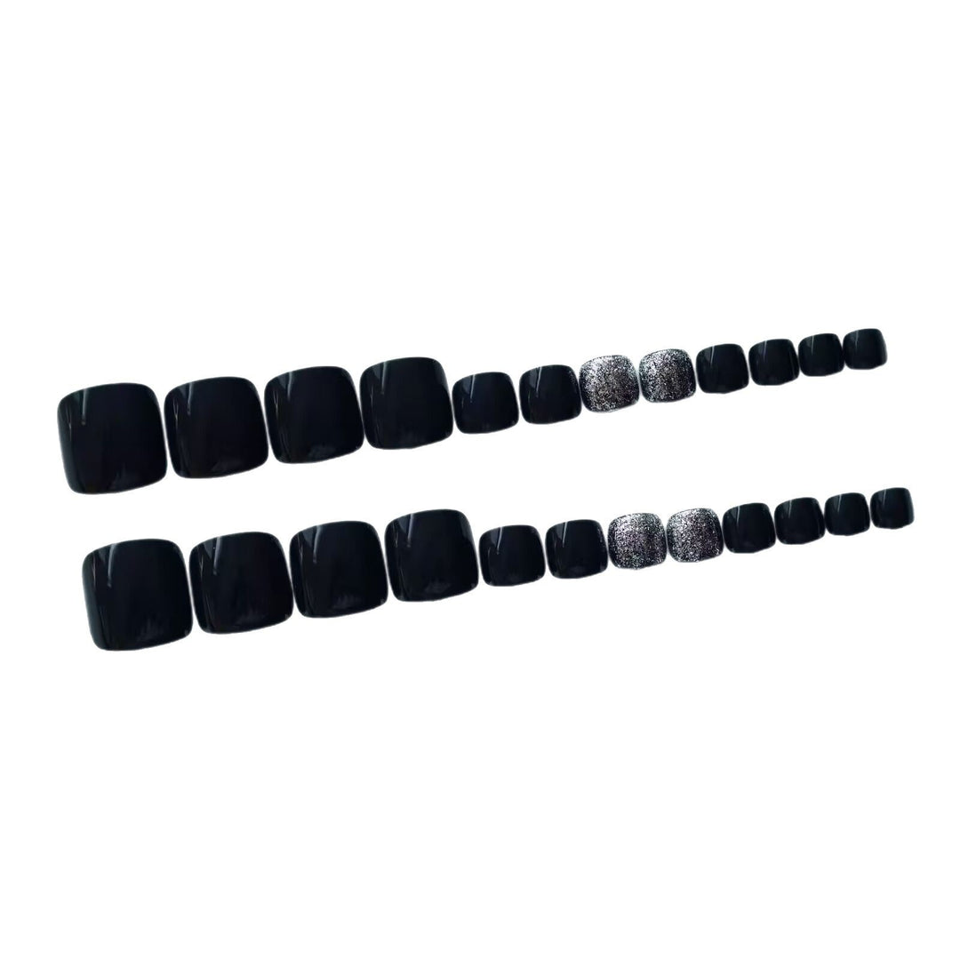 Stylish Glittered Pedicure Nail Art Kalsten