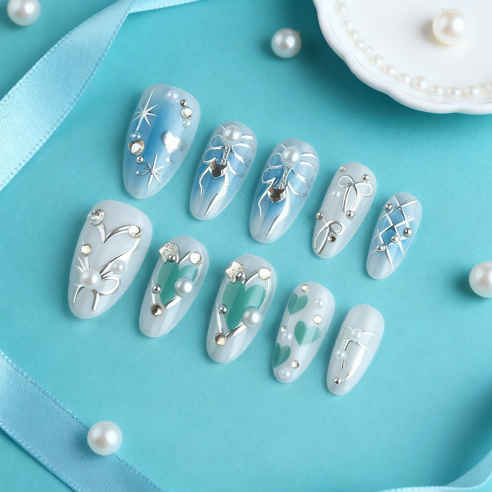 Artistic Crystal-Embellished Nail Art Set Kalsten