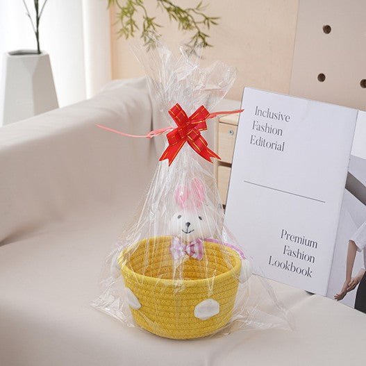 Cozy storage basket with bear motif Kalsten