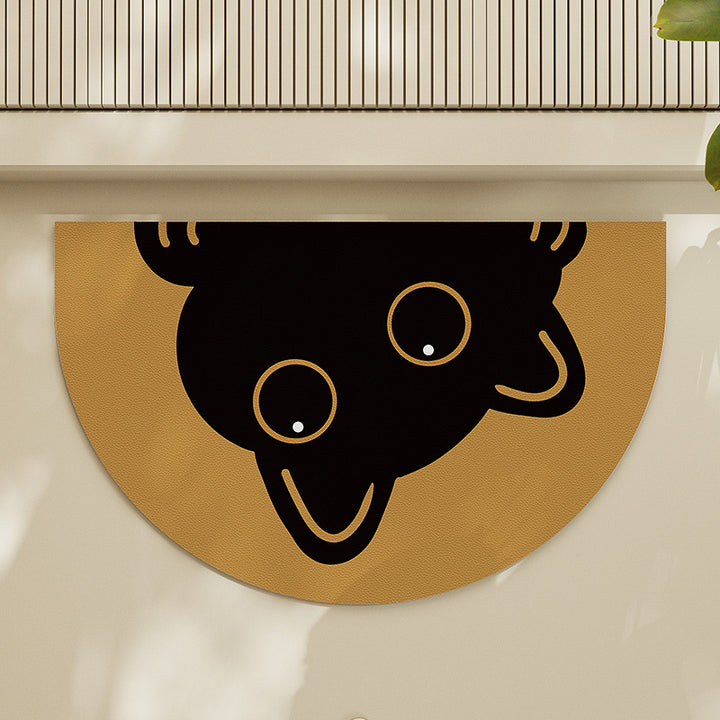Round Cat-Themed Floor Mat Kalsten