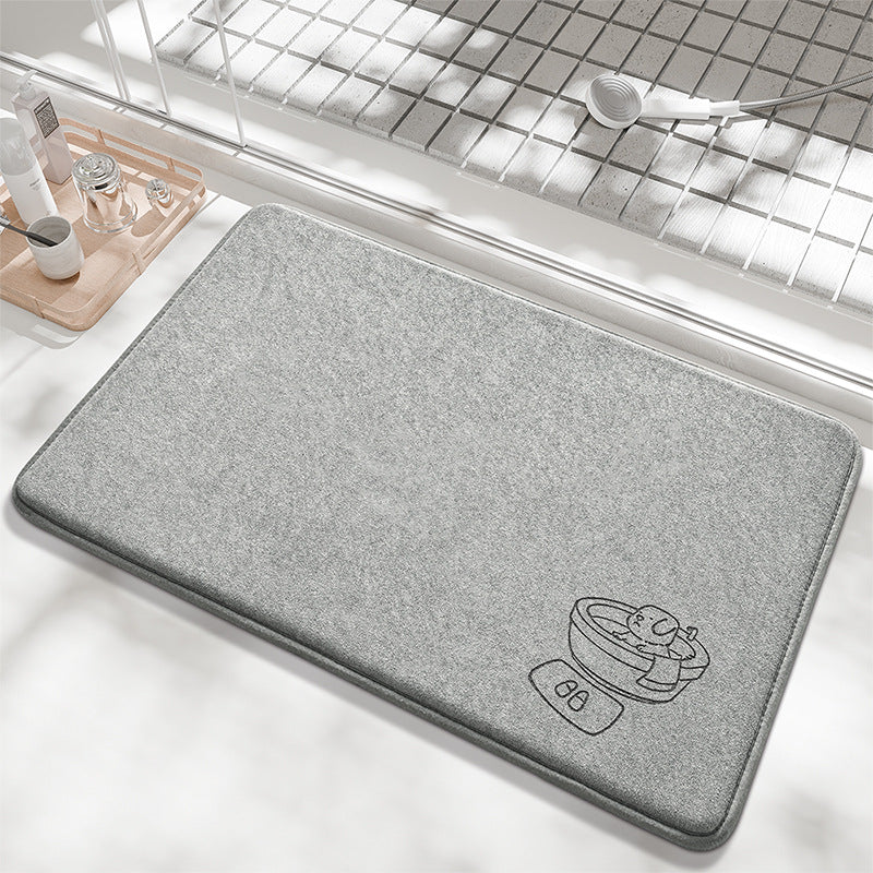 Playful Bunny Design Bath Mat Kalsten