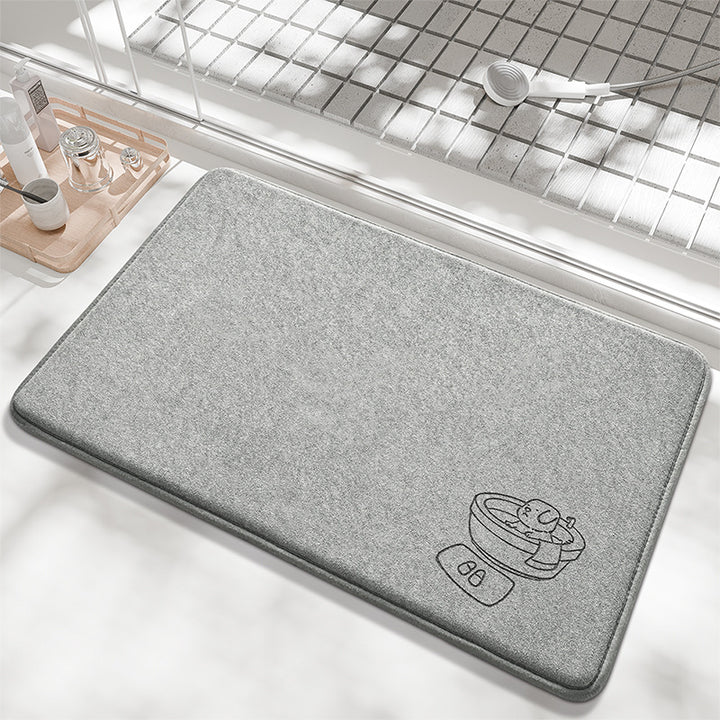 Playful Bunny Design Bath Mat Kalsten
