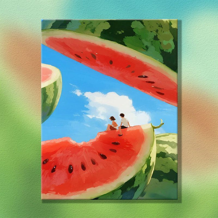 Whimsical Watermelon-Themed Canvas Artwork Kalsten