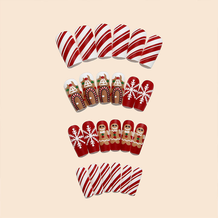 Festive artificial nails with winter motifs Kalsten