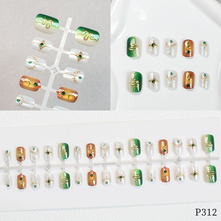 Elegant Floral Design Press-On Nails Kalsten