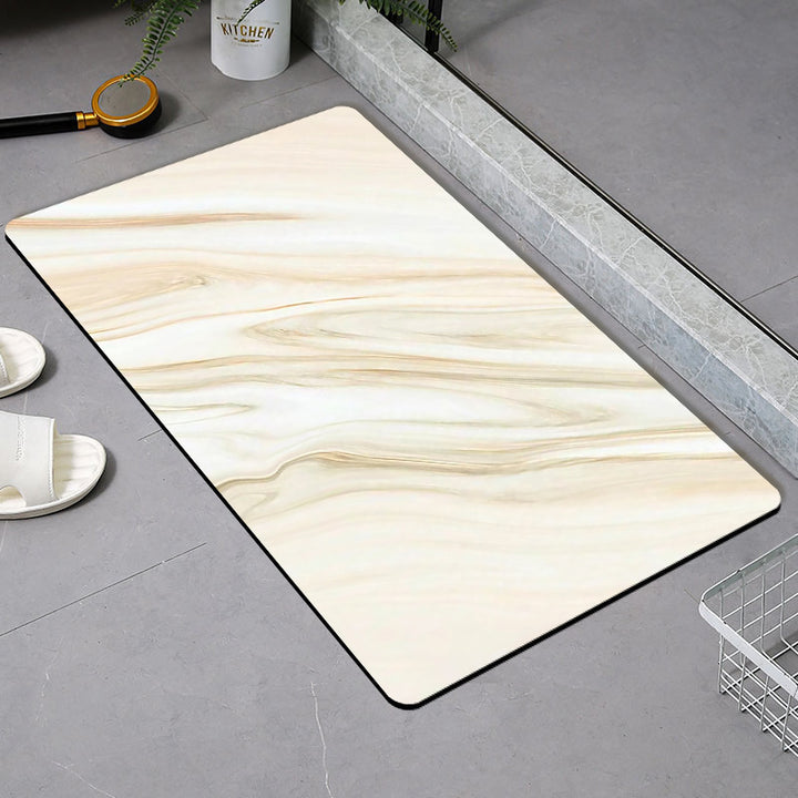 Luxurious Marble Print Bath Mat