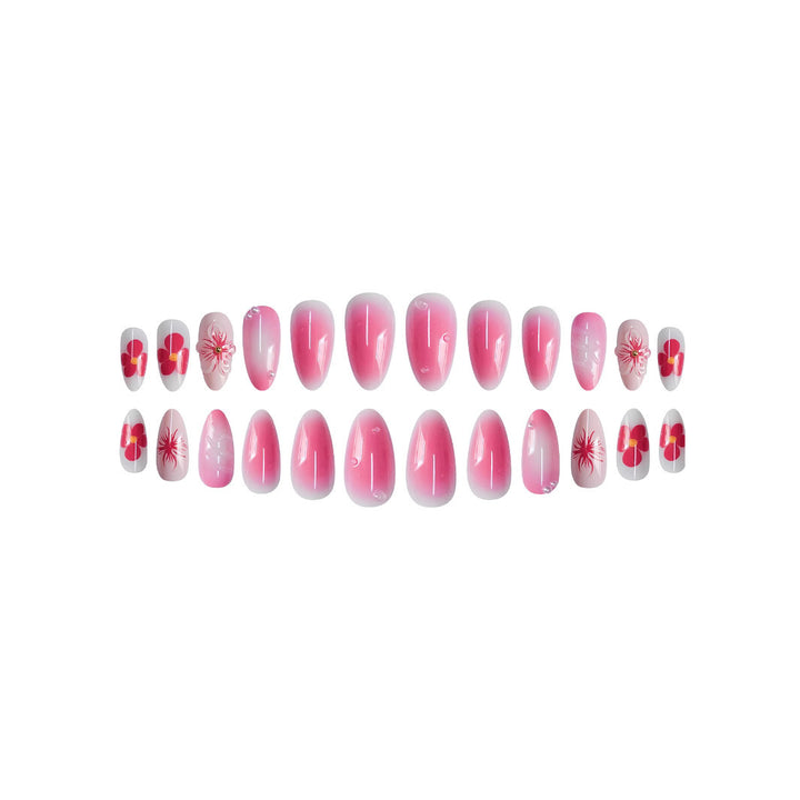 Floral Design Acrylic Nail Art Kalsten