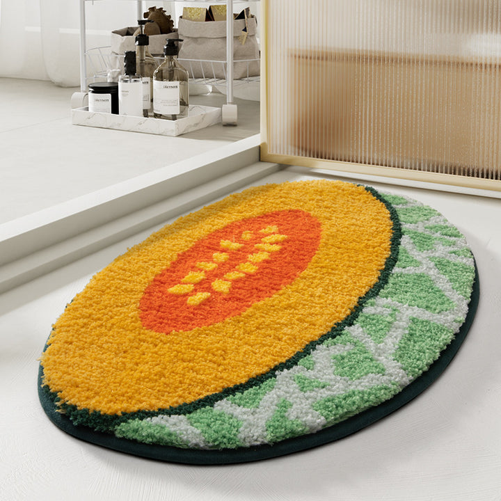 Peach-Shaped Bathroom Mat Kalsten