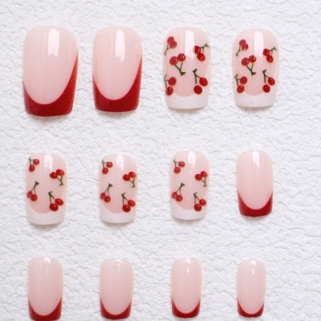 Floral French Tip Nail Art Kalsten 1789914984