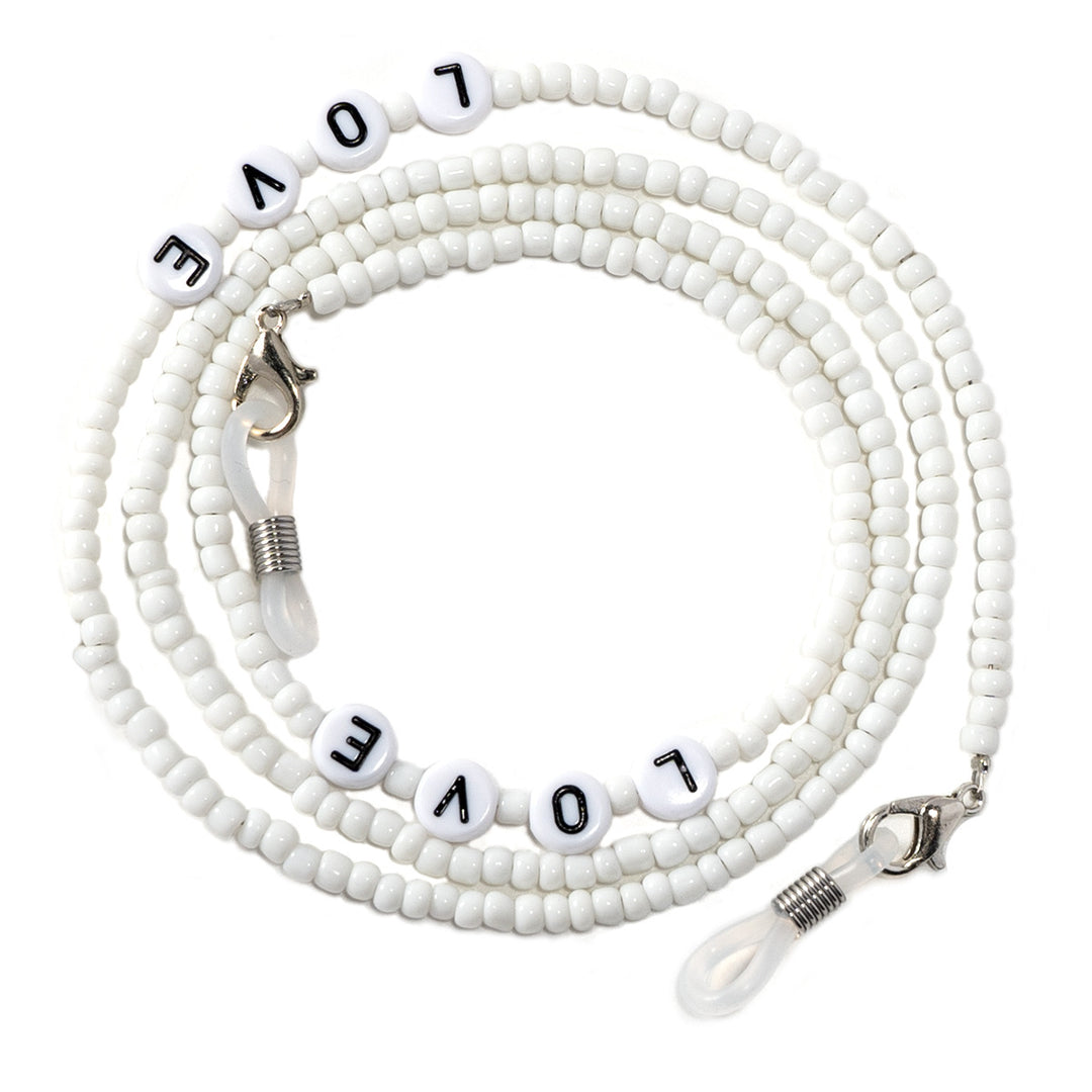 Love-themed Beaded Eyewear Chain Kalsten