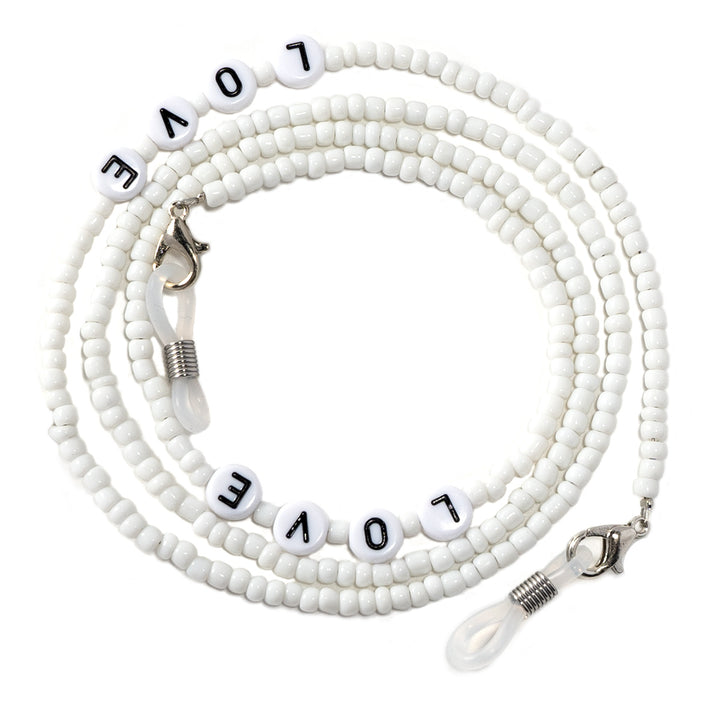 Love-themed Beaded Eyewear Chain Kalsten