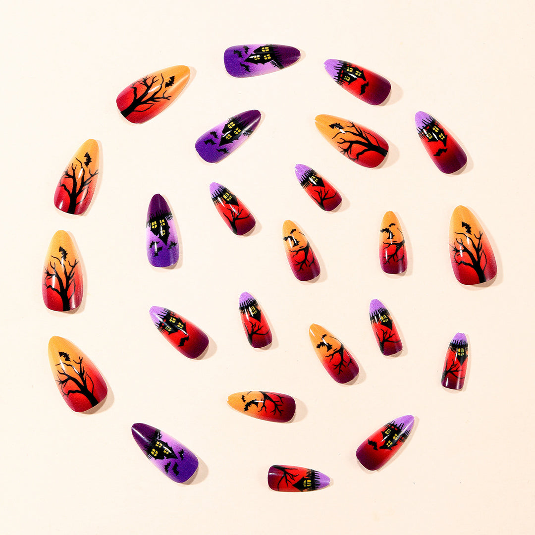 Haunted Night-Themed Nail Art Extensions Kalsten