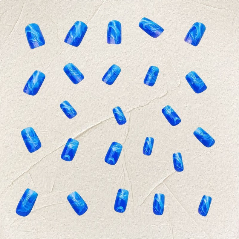 Artificial nails with modern wave pattern Kalsten